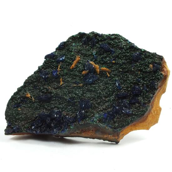 Azurite & Baryte On Malachite