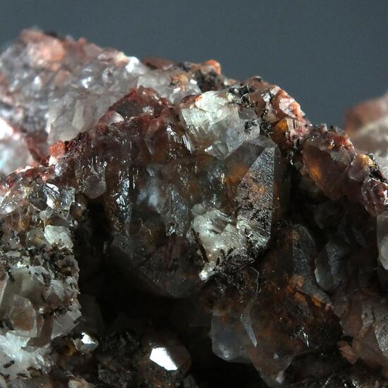 Native Copper In Calcite