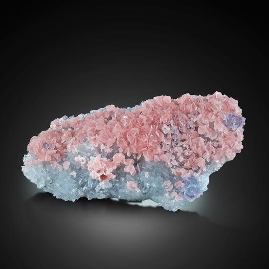 Rhodochrosite With Fluorite & Quartz