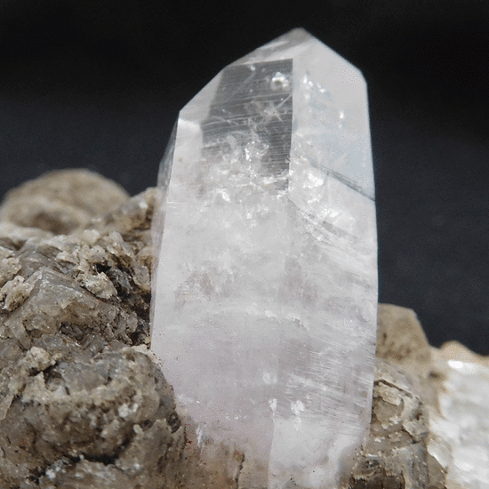 Quartz On Fluorite