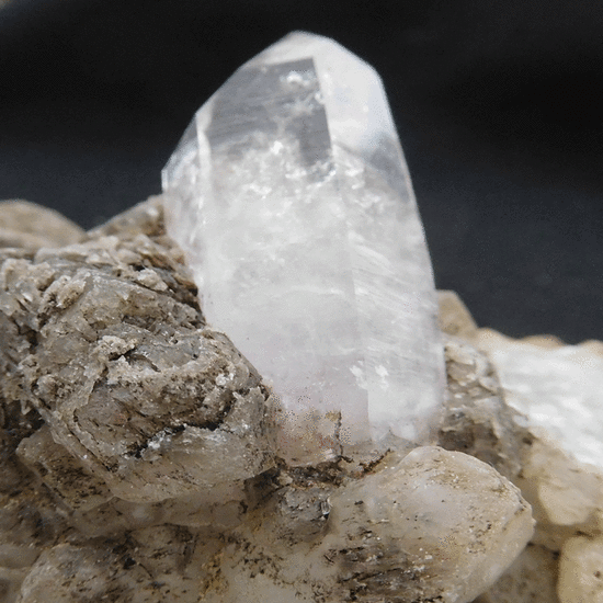 Quartz On Fluorite