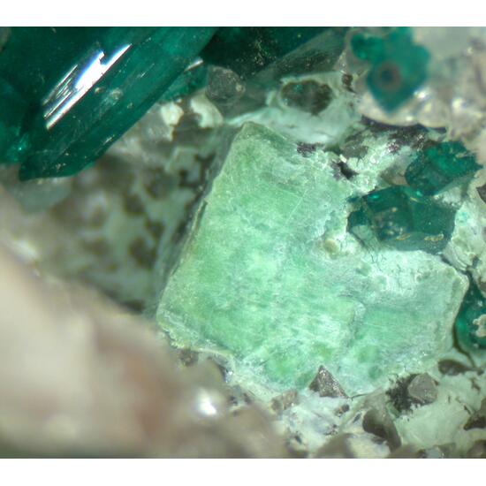 Dioptase & Calcite