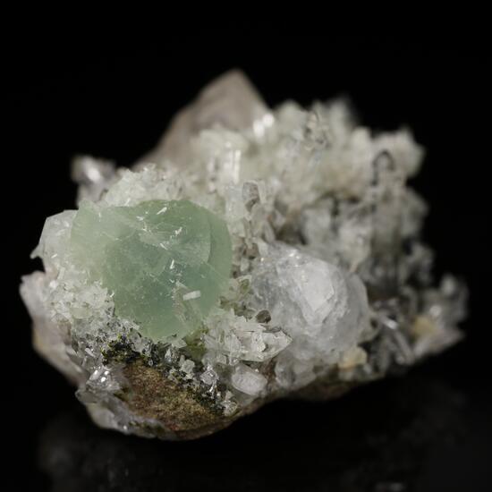 Prehnite & Analcime With Calcite & Quartz