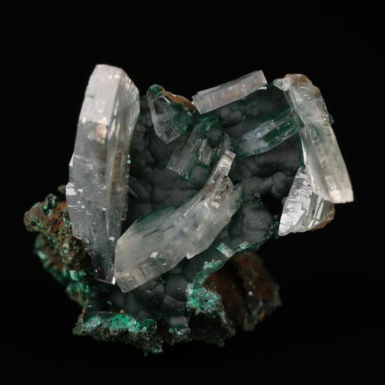 Baryte On Malachite