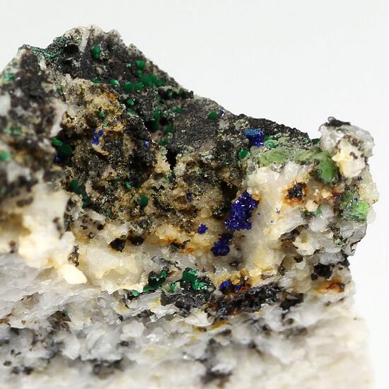 Azurite With Malachite