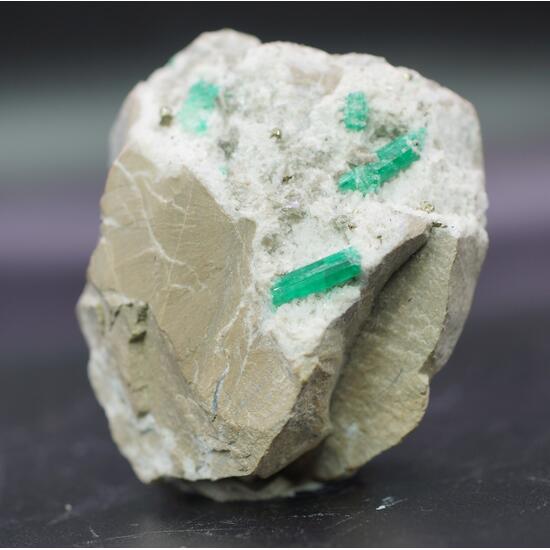 Emerald On Calcite