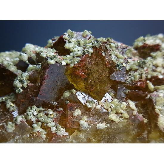 Fluorite With Dolomite & Chalcopyrite