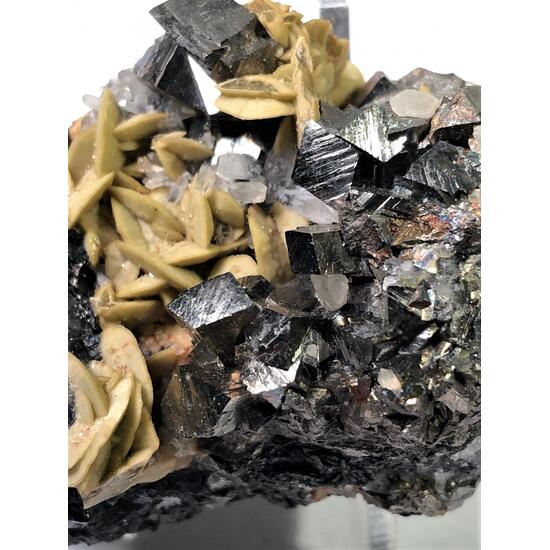 Siderite Arsenopyrite & Quartz On Sphalerite