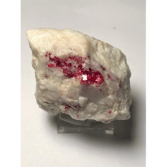 Cinnabar On Calcite