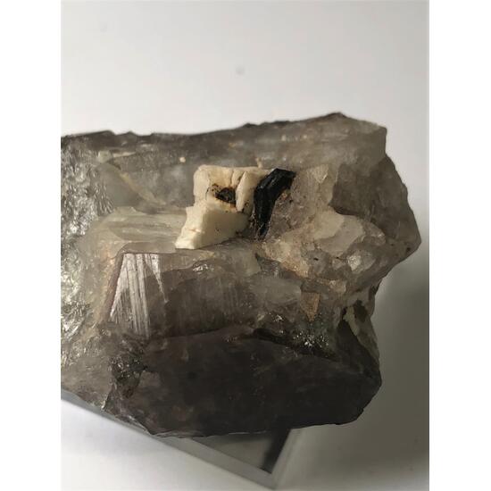 Ilmenite On Smoky Quartz