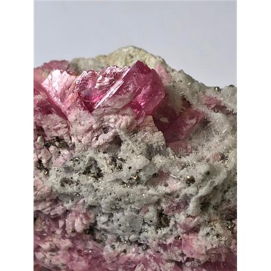 Rhodochrosite With Pyrite