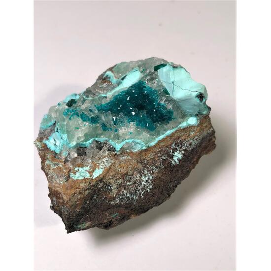 Dioptase With Quartz & Chrysocolla