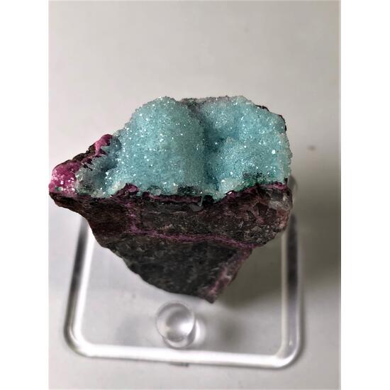 Chrysocolla With Quartz & Cobaltoan Calcite