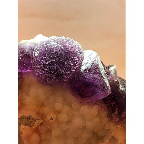 Fluorite on Chalcedony