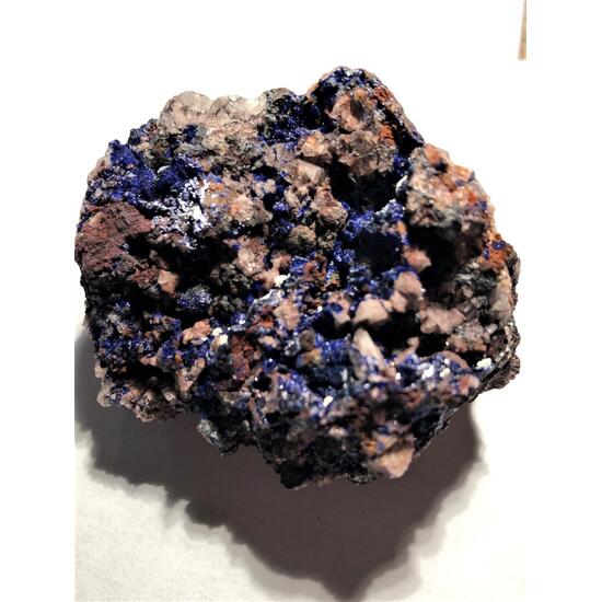 Azurite & Gearksutite On Fluorite & Goethite