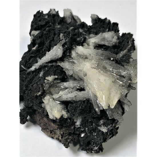 Celestine & Calcite On Manganite