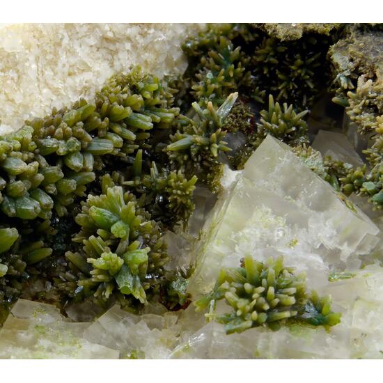 Pyromorphite On Fluorite