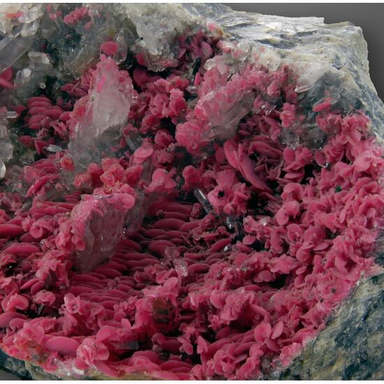 Cobaltoan Calcite & Rock Crystal
