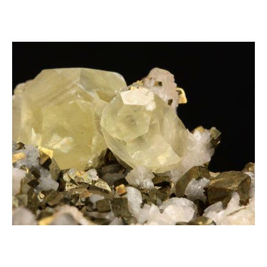 Calcite & Pyrite On Dolomite