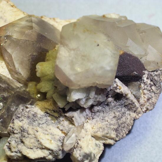 Quartz Fluorite & Microcline