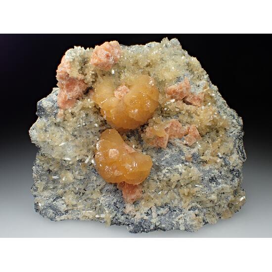 Stellerite & Chabazite & Boulangerite