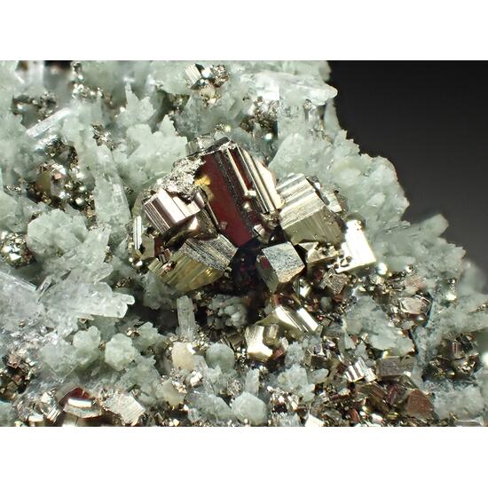 Quartz Var Prase & Pyrite