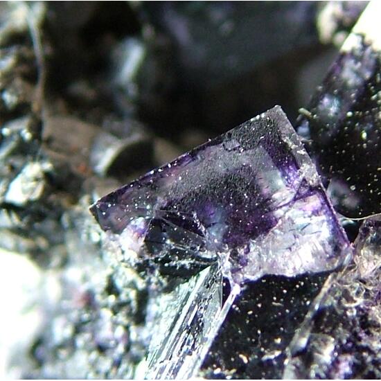 Fluorite With Ferberite