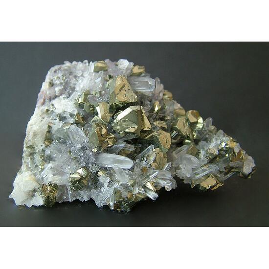 Chalcopyrite With Rock Crystal