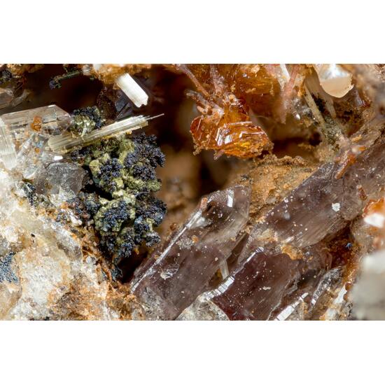 Tephroite Pyrite Caryopilite & Andradite