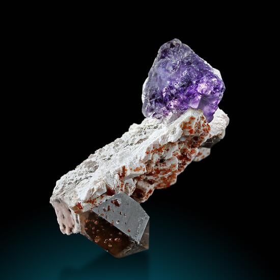 Fluorite Microcline Spessartine & Smoky Quartz