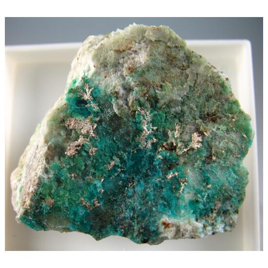 Native Silver & Chrysocolla