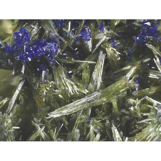 Azurite On Olivenite