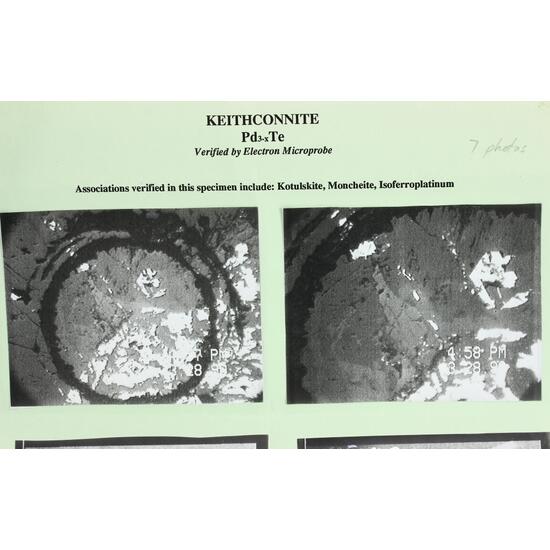 Keithconnite Kotulskite Moncheite & Isoferroplatinum