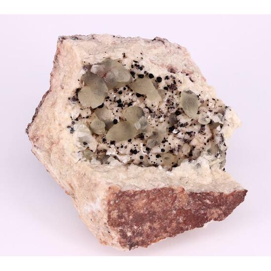 Calcite & Hematite On Dolomite