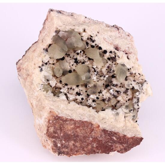 Calcite & Hematite On Dolomite