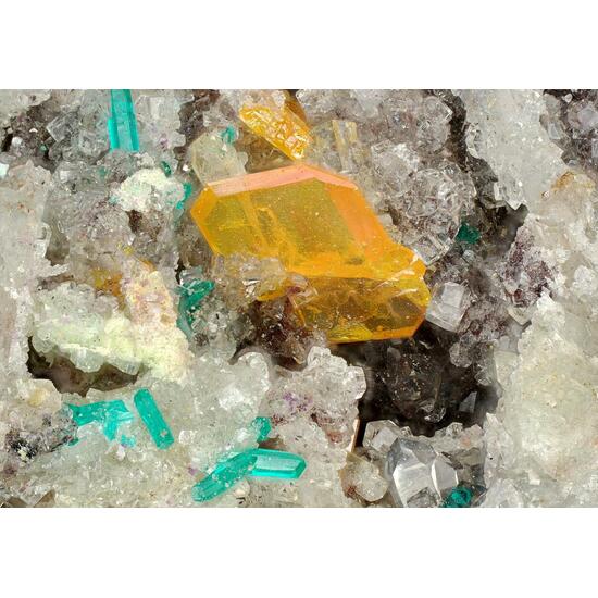 Macquartite Wulfenite & Dioptase