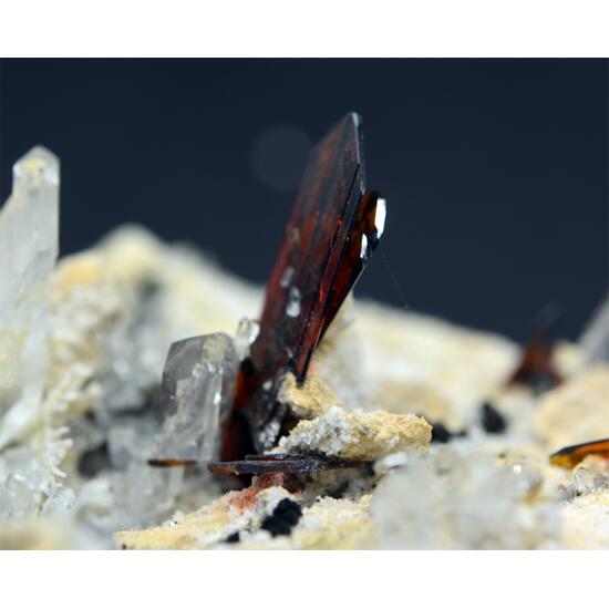 Brookite With Faden Quartz