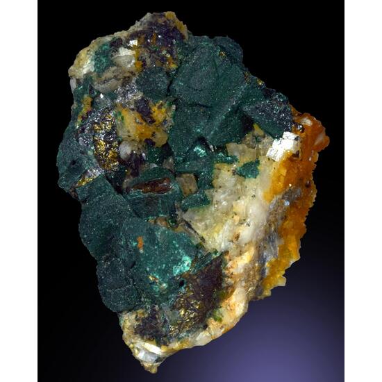 Chalcopyrite & Malachite On Dolomite