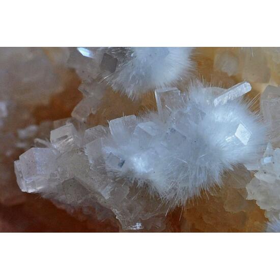 Okenite & Apophyllite On Calcite