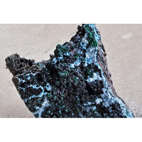 Plancheite Brochantite & Malachite