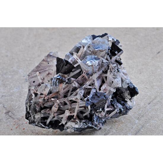 Helvine Hematite Var Specularite On Quartz