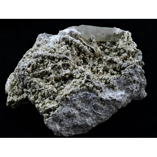 Celestine On Coral Fossil