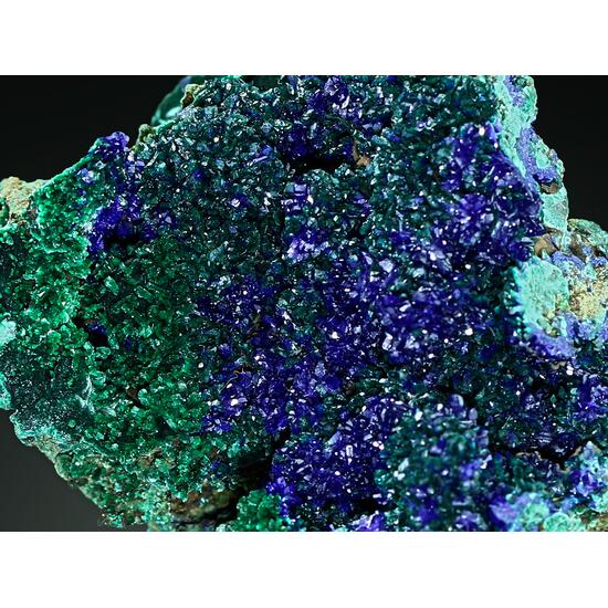 Azurite With Malachite