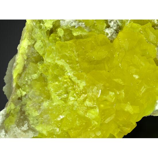 Native Sulphur On Aragonite