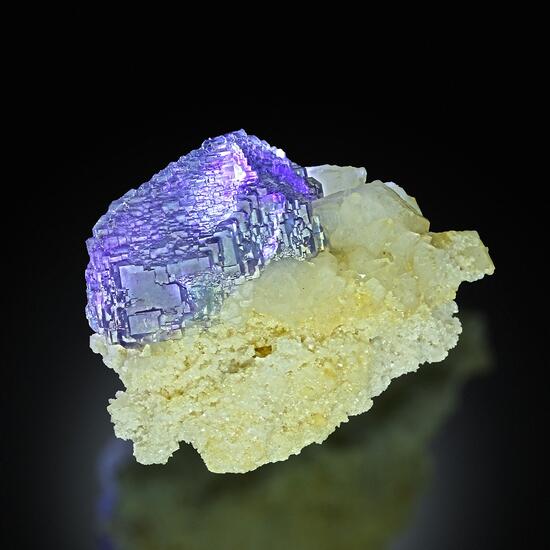 Fluorite On Calcite With Quartz