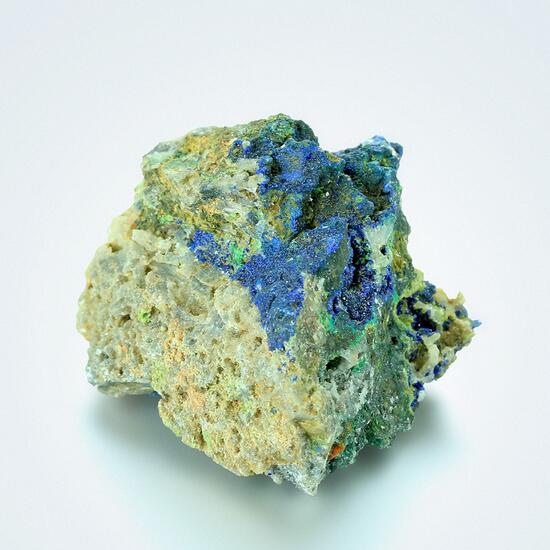 Azurite With Calcite