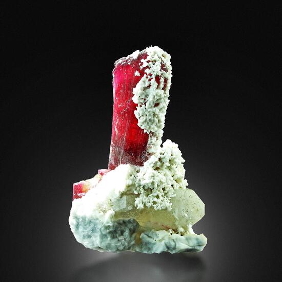 Elbaite With Albite Microcline & Quartz