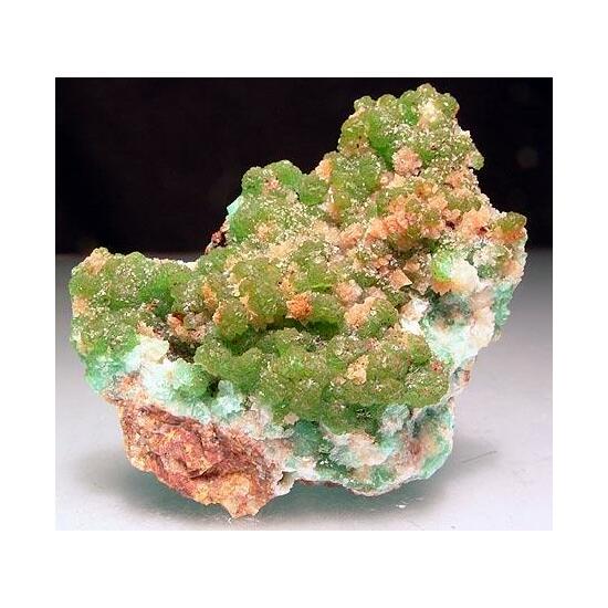 Cuprian Adamite & Calcite