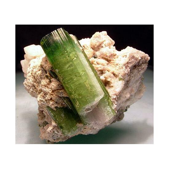 Elbaite With Albite & Quartz