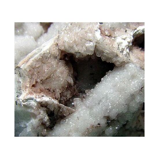 Hydrocerussite & Calcite With Pyrolusite